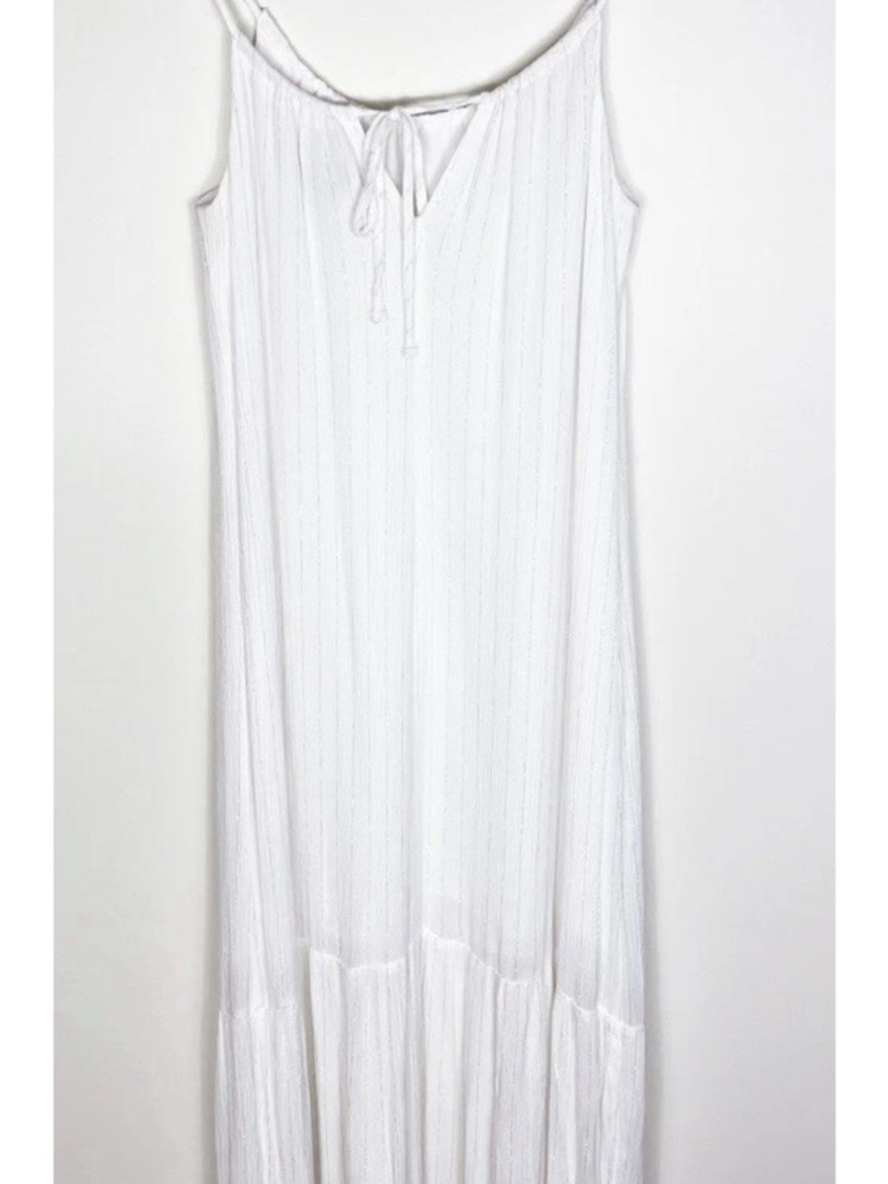 a new day White Lightweight Sleeveless Dress with Tie Detail